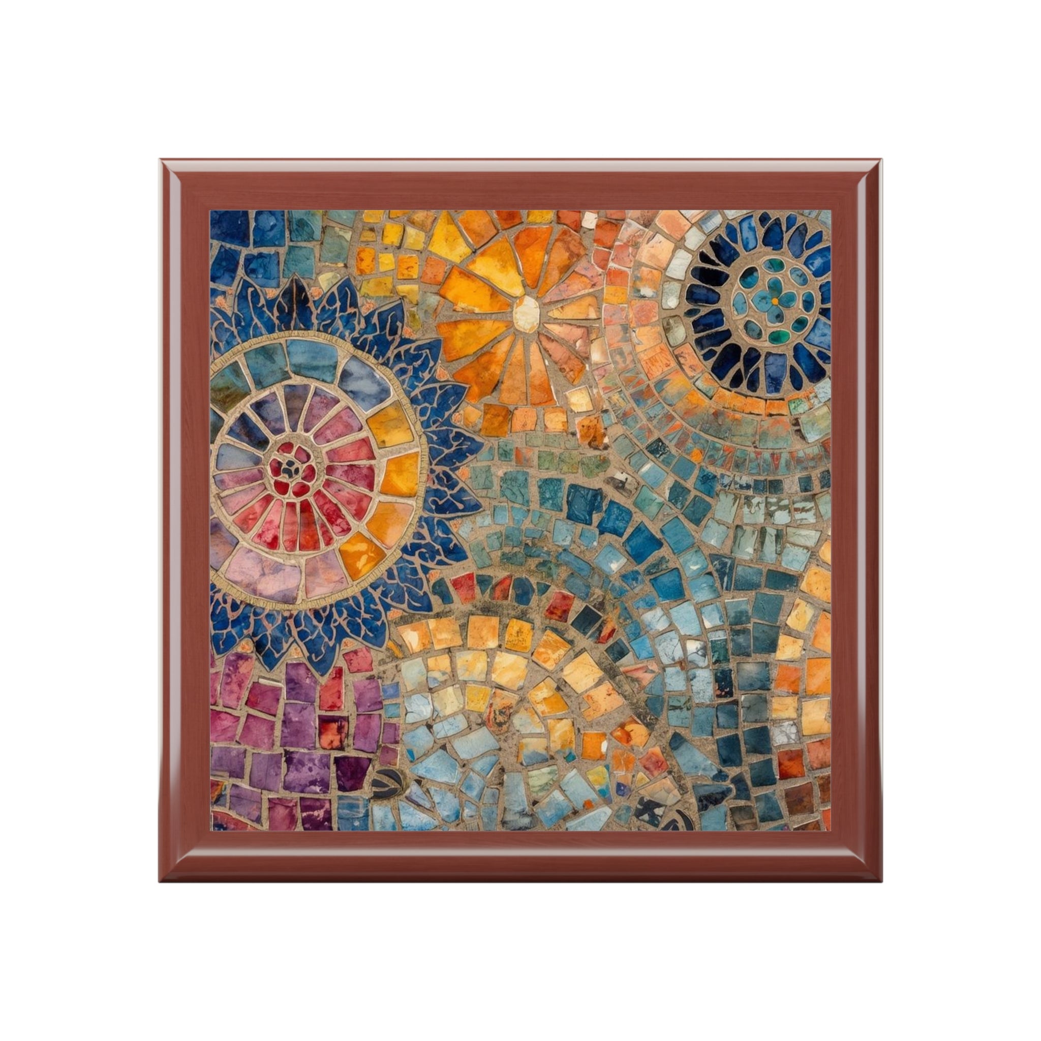 Colorful Mosaic Jewelry Box Organizer Gift For Her Keepsake - Rosetta Creative Boutique